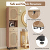 Living Room Storage Organizer Bathroom Cabinet w/Adjustable Shelves