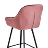 2* Velvet Bar Stools Breakfast Bar stool Pub Chairs Padded Seat Metal Leg CLIPOP