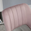 Vinsetto Mid-Back Swivel Home Office Chair Scallop Computer Chair Pink