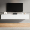 Floating High Gloss 140cm TV Stand Cabinet White LED Wall Mounted Storage Unit
