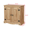 Corona 2 Door Sideboard Buffet Cupboard Mexican Solid Waxed Pine Living Room