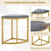 Dining Table and Chairs Set of 4 Space-Saving Kitchen Table Stools w/ Metal Legs