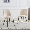 2/4/6 Velvet Suede Dining Chairs Upholstered seat with Metal Legs Kitchen Chairs