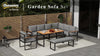 9 Seater Outdoor Corner Sofa Set with Wide and Deep Seats Natural