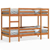 Bunk Bed Wax Brown 90x190 Solid Wood Pine H6R7