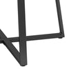 Modern Clear/Black Glass Round Dining Table With Metal Legs Kitchen Furniture