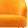 Upholstered Scalloped Velvet Matte Armchair Lounge Chair Oyster Back Sofa Nordic