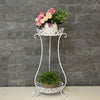 Plant Stand 2 Tier Flower Pot Holder Garden Herb Planter Display Rack Iron Shelf