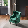 Retro Green Wing Back Armchair Chesterfield Rivet Studded Arm Chair Bedroom Sofa