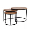 Round Nesting Coffee Tables Set of 3 Stacking End Side Tables for Living Room UK