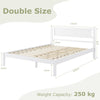 Double Size Wood Bed Frame with Headboard-White