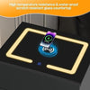 Black Bedside Table with Wireless Charging, USB Charging Station & Adjustable