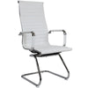 PU Leather High Back Chair Dining Chairs Chrome Legs Home Office Visitor Meeting