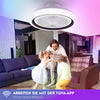 RGB LED Ceiling Fan Light Dimmable Adjustable Wind Speeds with Music Mfouvbwfkqj