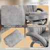 Upholstered Swivel Recliner Chair with Footrest for Living Room, Grey