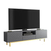 180cm TV Unit I Sideboard Cabinet I Cupboard TV Stand I Grey Gold Carved Doors