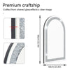 Large Stunning Arched Wall Mirror Glass Diamond Strip Crushed Mirror Bedroom Dec
