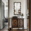 Vintage Rectangular Wall Mirror Metal Frame Slim Home Bedroom Bedside Hanging