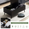Black Coffee Table Lift Up Top With Storage Living Room Home Office