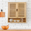 UK Large Bamboo Bathroom Cabinet Wall Mounted Kitchen Cabinet Cupboard Organizer
