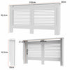 92cm Tall Radiator Cover White Grey Traditional MDF Wood Cabinet Grill Cover