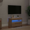 TV Cabinet with LED Lights Artisan Oak 60x35x40 cm Engineered Wood
