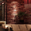 3D Red Brick Effect Wallpaper Stacked Stone Living Bedroom Wall Backdrop Rustic