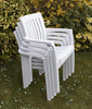 5Pcs 4 Chairs Table Garden Outdoor Patio Furniture Set Bistro Set White Plastic