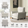 Tufted Upholstered Accent Sofa Reading Armchair w/ Seat Cushion