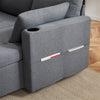 Pull Out Sofa Bed L Shape Corner Sofa with Reversible Chaise with Storage Grey