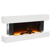Fireplace Off White MDF Suite Electric Fire Flame Bedroom Living Room Heater