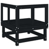 Tidyard Sofa Chairs Garden Corner Sofa Black Solid Wood Pine Seats Patio N2T1
