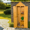 Wooden Outdoor Garden Cabinet Utility Storage Tools Shelf Box Shed Roof New