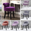 Low Backrest Piano Seat Vanity Makeup Stool Dressing Table Pouffe Fabric Velvet
