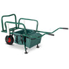Fishing Trolley Single Wheel Folding Barrow Cart with Bag Adjustable Legs Green