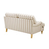 Dusk Hampshire Natural Stripe Textured Weave & Warm Oak 2 Seater Sofa RRP £529