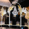 1.5M/1.8M/2M Wedding Arch Backdrop Stand Set of 3 White Metal Arched Frame Decor