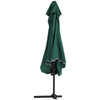 2.5M Garden Parasol Outdoor Patio SunShade Umbrella Cantilever+Weight Squar Base