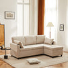 L-Shaped Corner Sofa, 3 Seater Pull out Sofa, Settee Sofa Bed with Storage
