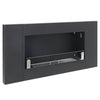 Bio Ethanol Fireplace Glass Fire Burner Inset/Wall Mounted Heater Indoor Black