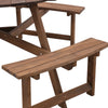 Indoor Outdoor Wooden Picnic Table Bench Garden Patio Pub Chair 6 Seats