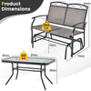 Outdoor Rocking Chair Table Set Garden Patio Glider Chair with Coffee Table