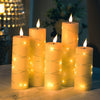3 OR 5PCS LED Flameless Candles Remote Flickering Pillar Timer Battery Operated