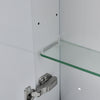 LED Bathroom Mirror Cabinet wit Storage 3 Color Lights Touch Switch Clock 2-Door