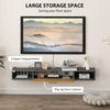 Floating TV Unit Stand with Storage Wall Mounted TV Cabinet with RGB LED Lights