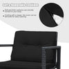 3 Pieces Outdoor Rocking Bistro Set PE Rattan Rocking Chair Set with Cushions
