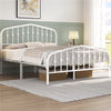 Metal Bed Frame with Arched Headboard and Footboard/Heavy Duty Slat Support