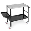 580KG Folding Workbench Steel Welding Table on Wheels with 8 slots