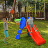 Folding First Climber Slide Set Kids Child Outdoor Indoor Play Basketball Hoop