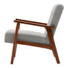 Solid Wood Frame Scandi Fabric Tub Armchair Padded Single Sofa Couch Loveseat UK